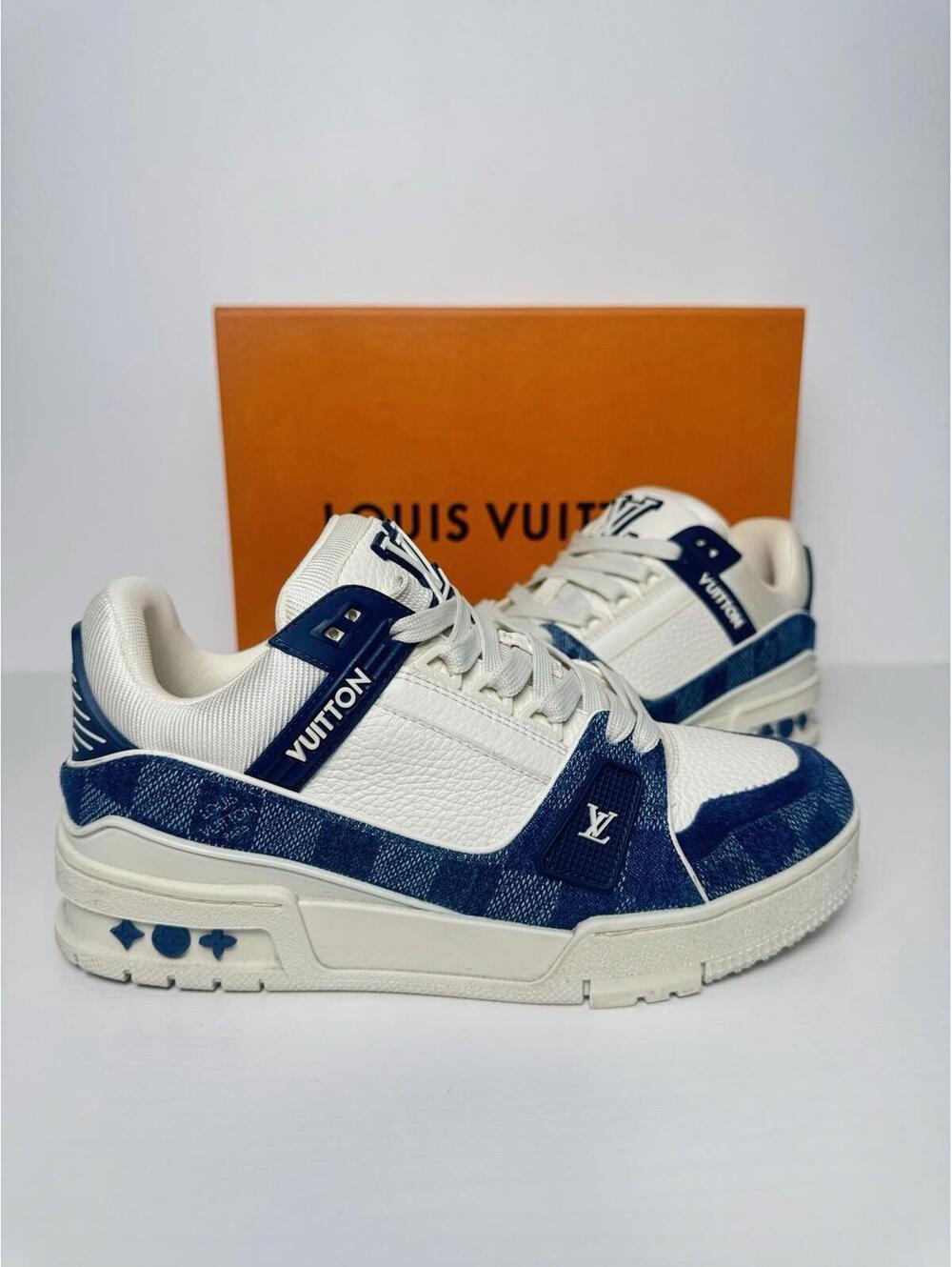 Louis Vuitton LV Trainer Blue Denim Women’s SZ 5 US (LV 3)